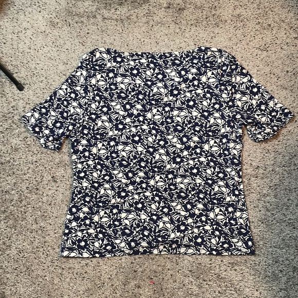 Talbots‎ Black & White Woman’s Short Sleeve T Shirt Size XL - Picture 4 of 5